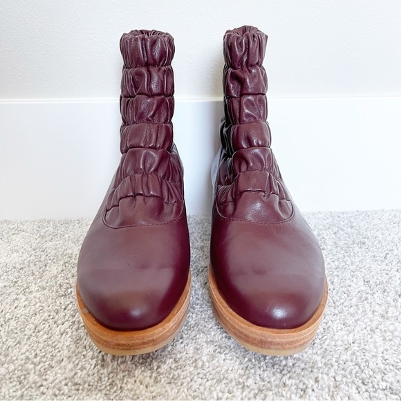 Beklina Umber Aya Gathered Platform Boots - Picture 7 of 13